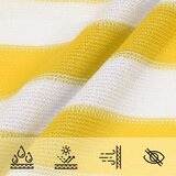  Senčna platna Rumena in Bela 2,5 x 5 m HDPE, (5000241467) | Shoptok.si