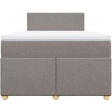 vidaXL Krevet s oprugama i madracem smeđesivi 120 x 190 cm od tkanine | shoptok.hr