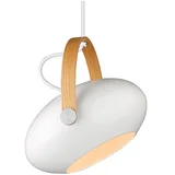 734337 - Visilica na sajli DC 1xE27/40W/230V prečnik 26 cm bela/hrast