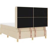Box Spring Krevet s Madracem i LED-om Krem 160x200 cm Tkanina | shoptok.hr