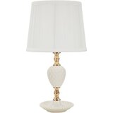 Mauro Ferretti Bijela stolna lampa s tekstilnim sjenilom (visina 44 cm) Torre – Cijene