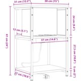  Noćni ormar 2 pcs Sivi hrast sonoma 38 x 31 x 61 cm | shoptok.hr