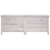  Vrtna kutija za pohranu bijela 150x50x56,5 cm masivna jelovina | Eponuda.com