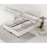Maison de Rêve Krem tapecirani bračni krevet s prostorom za odlaganje 200x200 cm Senses – | shoptok.hr
