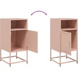  Noćni ormarići 2 kom ružičasti 36 x 39 x 78 cm čelični | shoptok.hr