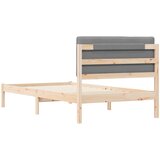  Krevetni okvir s tapiciranim uzglavljem Svijetlo siva Svjetlosiva 205.5 x 105.5 x 84.5 cm | Shoptok.si