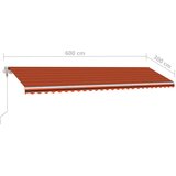  Samostojeća automatska tenda 600 x 300 cm narančasto-smeđa | shoptok.hr