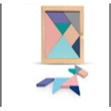  Šareni drveni tangram pastelne boje | shoptok.hr