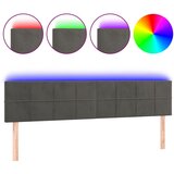 The Living Store led posteljno vzglavje temno sivo 180x5x78/88 cm žamet - led vzglavje, (21487841) | Shoptok.si