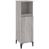 Maison Chic Kopalniška omarica - Kopalniški kabinet siva sonoma 30x30x100 cm inženirski les, (21795046) | Shoptok.si