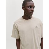 Jack & Jones Majica 'JJEArchive' ecru / čokolada | Shoptok.si