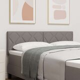 vidaXL Naslon za glavu s dizajnom dijamantnih blokova taupe 160 cm tkanina | shoptok.hr