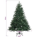  Umjetno božićno drvce s nogom 210 cm 300 LED lampica - Zelena 210 cm s LED svjetlima | shoptok.hr