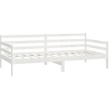  Dnevni ležaj s madracem 90 x 200 cm bijeli od masivne borovine | shoptok.hr