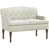  Ljubavni kauč s gumbima Krem 111 x 65 x 79 cm Baršun | Eponuda.com
