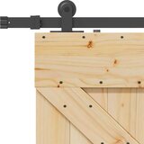 vidaXL Drsna vrata s kompletom vodil 100x210 cm trdna borovina | Shoptok.si