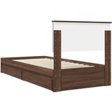  Okvir za krevet Smeđi hrast 90 x 190 cm Konstruirano drvo | shoptok.hr