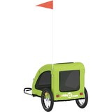 Prikolica za bicikl za ljubimce zelena od tkanine i željeza | Shoptok.si