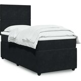 vidaXL Box spring postelja z vzmetnico črna 80x200 cm žamet | Shoptok.si
