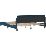  Okvir za krevet s uzglavljem Dover plavi 180x200 cm baršunasti | shoptok.hr