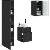  Set namještaja za kupaonicu 3 kom. Crna 33 x 34,5 x 160 cm | shoptok.hr
