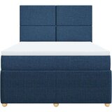  Krevet s oprugama i madracem plavi 140 x 190 cm od tkanine | shoptok.hr