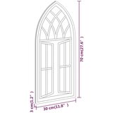  Vrtno ogledalo crno 70 x 30 cm željezno za vanjsku upotrebu | shoptok.hr