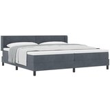 vidaXL Box Spring Postelja z Blazino Temno Siva 200x200 cm Žamet Cene