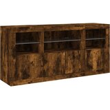  Komoda s LED svjetlima boja dimljenog hrasta 142,5x37x67 cm | shoptok.hr