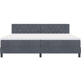 vidaXL Dvostruki krevet s madracem Tamno sivi 200x200 cm Baršun | shoptok.hr