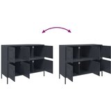 vidaXL Komoda antracit 100,5 x 39 x 79 cm od hladno valjanog čelika | shoptok.hr
