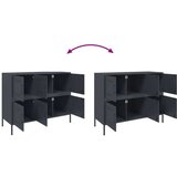 vidaXL Komoda antracitna 100,5x39x79 cm hladno valjano jeklo | Shoptok.si