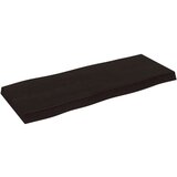 vidaXL Mizna plošča temno siva 100x40x6 cm obdelana trdna hrastovina | Shoptok.si