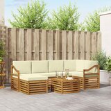  Set vanjskih sofa 7 kom. Prirodna i krem Poliester | shoptok.hr