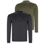 Dewberry DOUBLE SET V4007 MEN'S SWEATSHIRT-NAVY-KHAKI Cijene