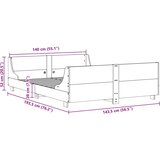  Okvir kreveta bez madraca 140 x 190 cm od masivne borovine | shoptok.hr
