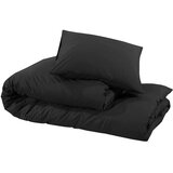  Set posteljine za poplun crni 200x200 cm pamučni | shoptok.hr