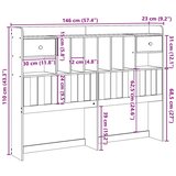  Uzglavlje sa spremištem 140 cm od masive borovine | shoptok.hr