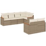  7-dijelni set vrtnih sofa od poliratana s jastucima bež | shoptok.hr