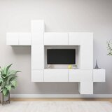  10-dijelni set TV ormarića bijeli od konstruiranog drva | shoptok.hr