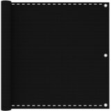 vidaXL Balkonski zastor crni 90 x 600 cm HDPE - Crna 90 x 600 cm Cijene