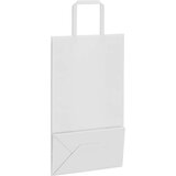 vidaXL Papirnate vrečke 250 kosov z ročaji bela 21x11x36 cm | Shoptok.si