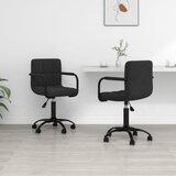  Okretne blagovaonske stolice 2 kom crne baršunaste | shoptok.hr