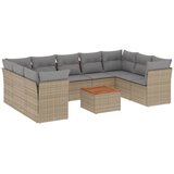  10-dijelni set vrtnih sofa s jastucima bež od poliratana 62 x 62 x 69 cm | Shoptok.si