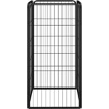  Ograda za pse sa 4 panela crna 50 x 100 cm čelik obložen prahom | shoptok.hr