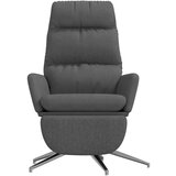  Stol za sproščanje z oporo za noge temno sivo blago, (20957950) | Shoptok.si