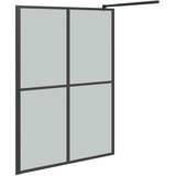 Pregrada za tuš 140 x 195 cm od tamnog kaljenog stakla | Shoptok.si