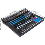 Oem Stereo zvočni mešalnik, 8 kanalov, Bluetooth združljivost -črna, (5000149609) | Shoptok.si