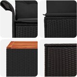  Set sofe 8 kom. Crna Poli Rattan i čelik | shoptok.hr