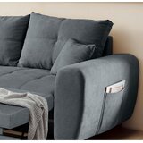 MID.YOU KOTNA SEDEŽNA GARNITURA, mikrovelur antracit | Shoptok.si
